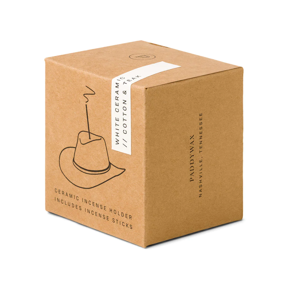 Cowboy Hat Incense Holder - White