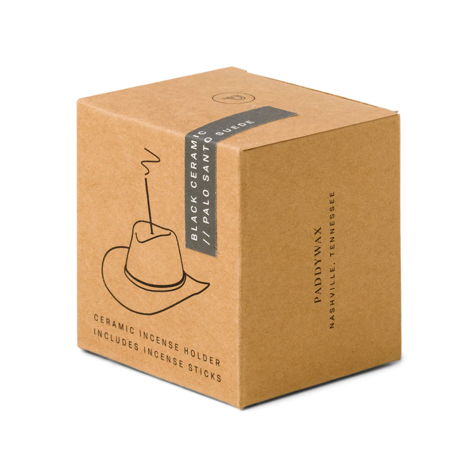 Cowboy Hat Incense Holder - Black