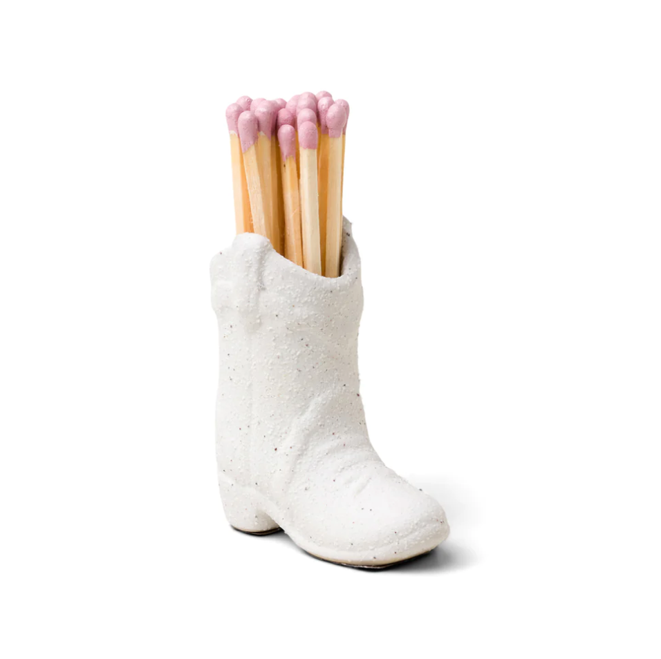 Cowboy Boot Match Holder - White