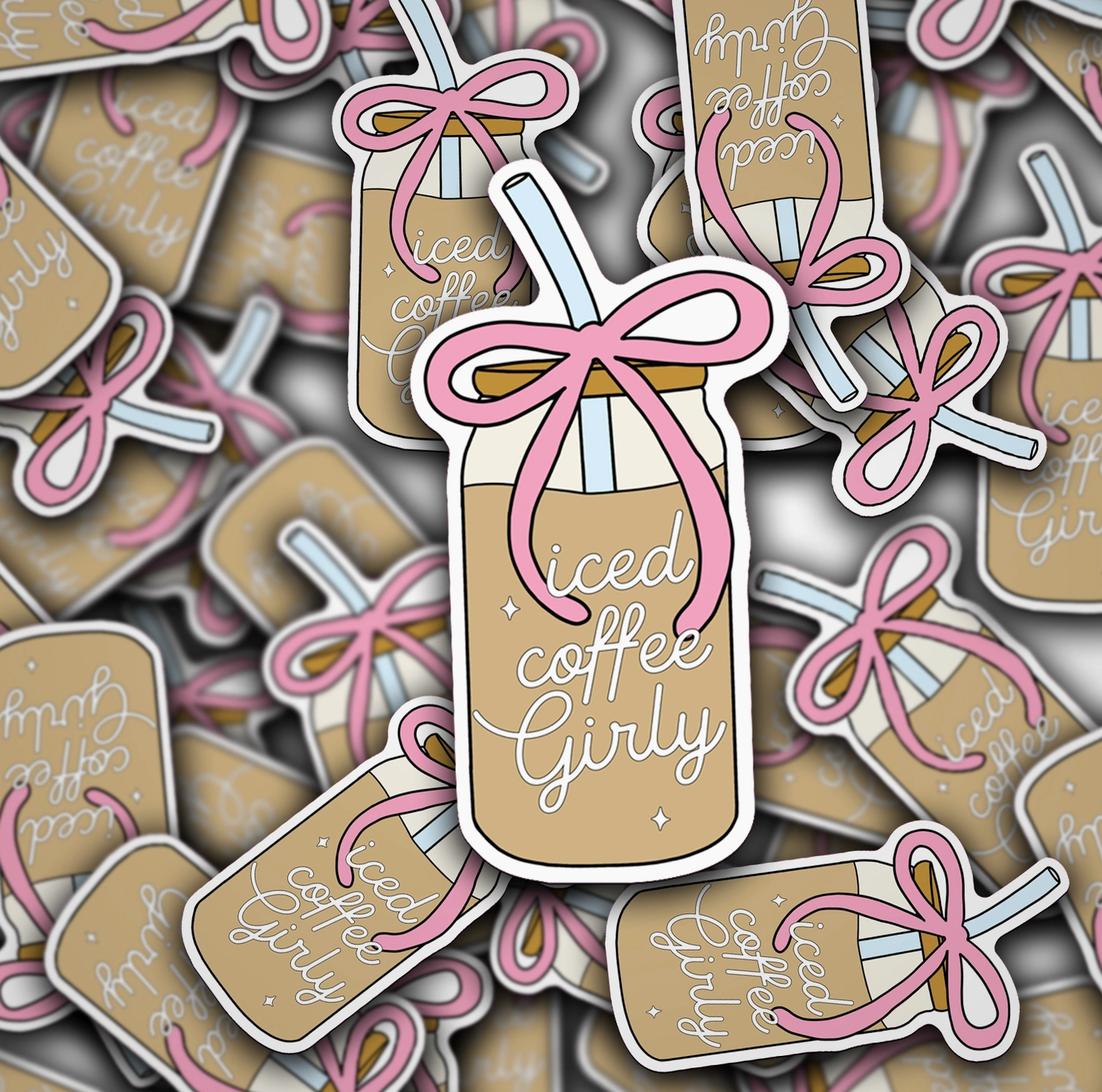 Iced Coffee Girly Sticker