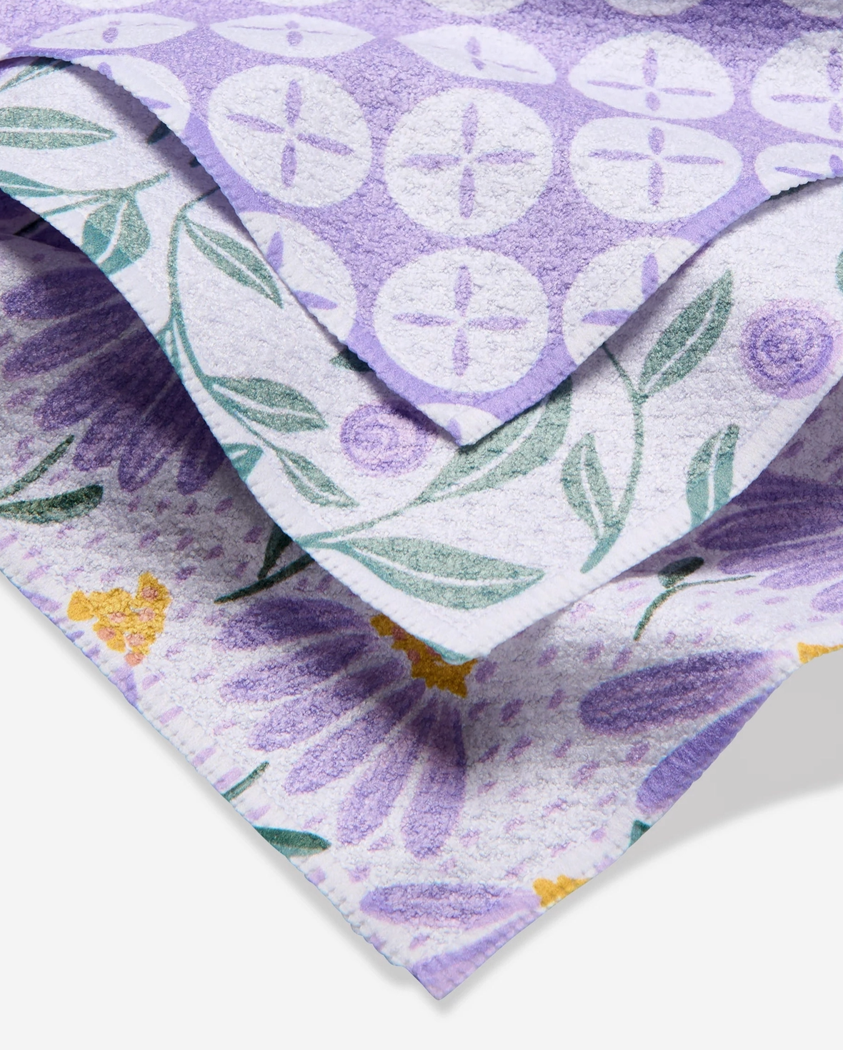 Button Vines + Daisies Dishcloth Set