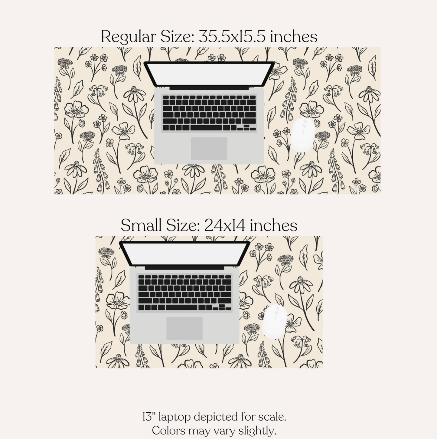 Pressed Floral Desk Pad