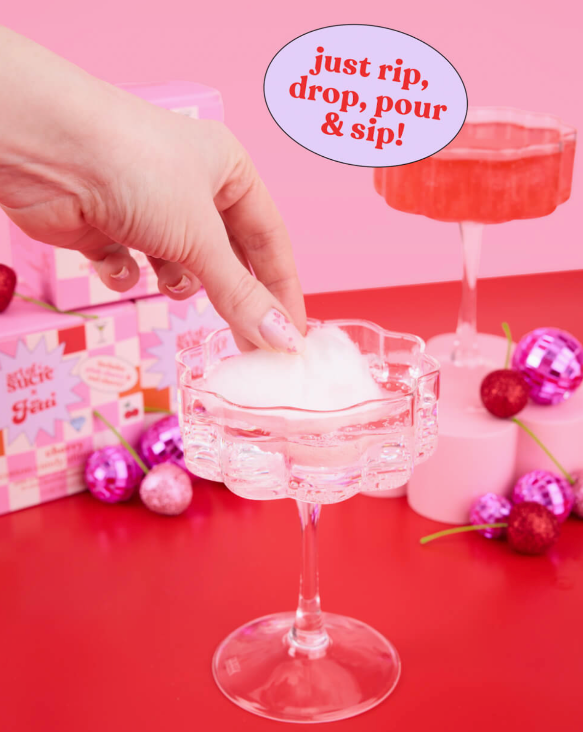 Cherry Glitter Bombs