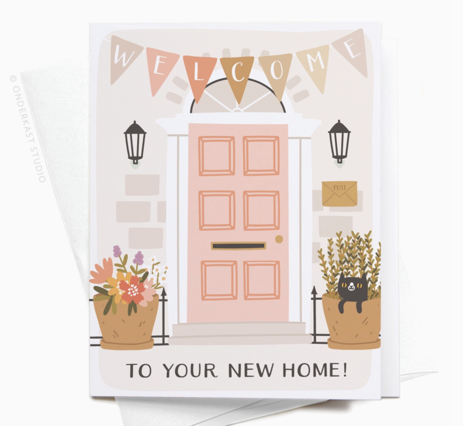 Welcome To Your New Home Door Greeting Card
