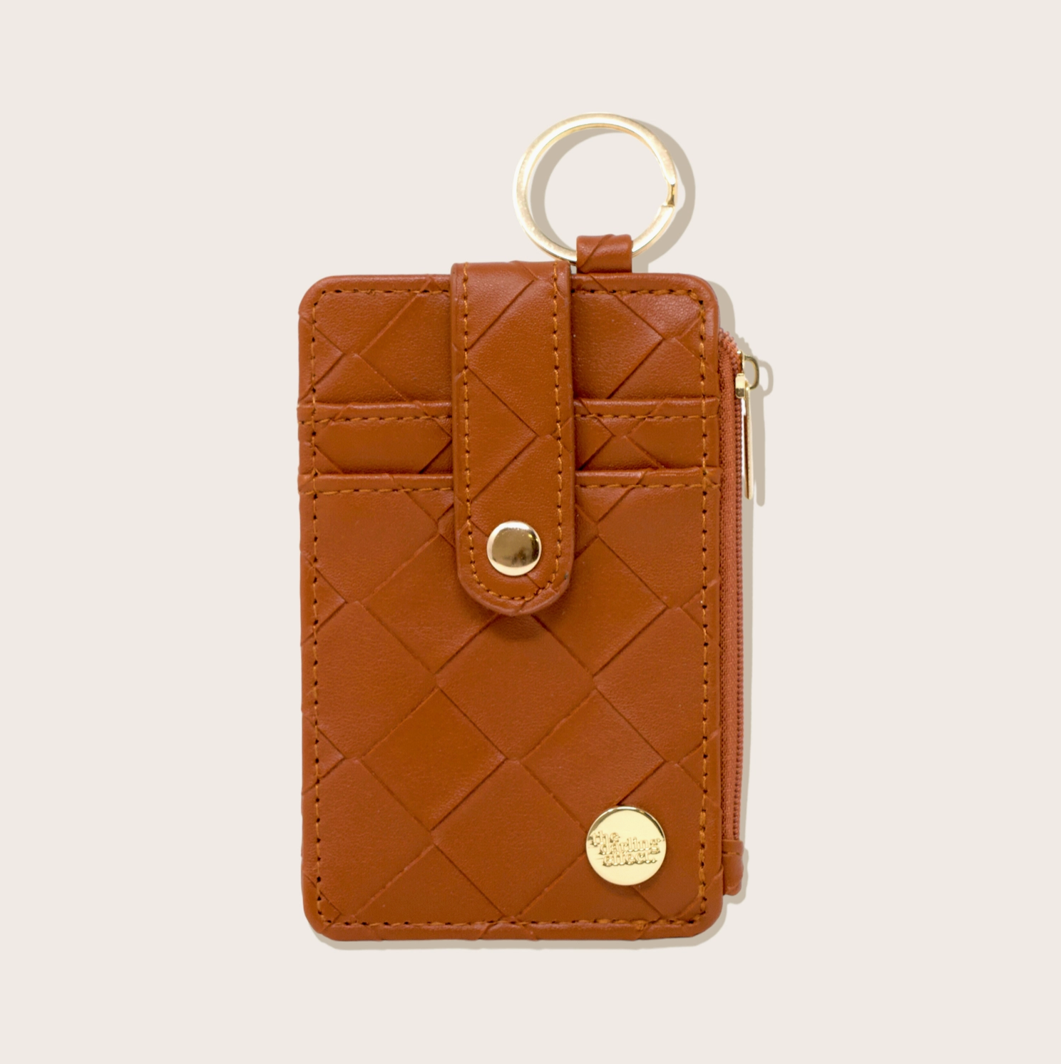 Keychain Wallet - Woven Cognac
