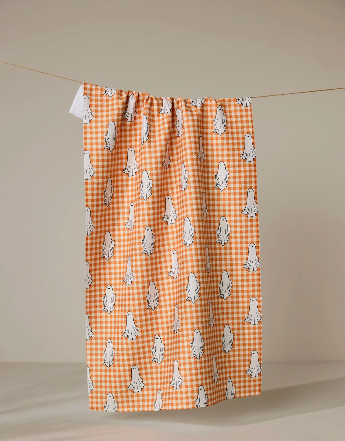 Gingham Ghost Towel