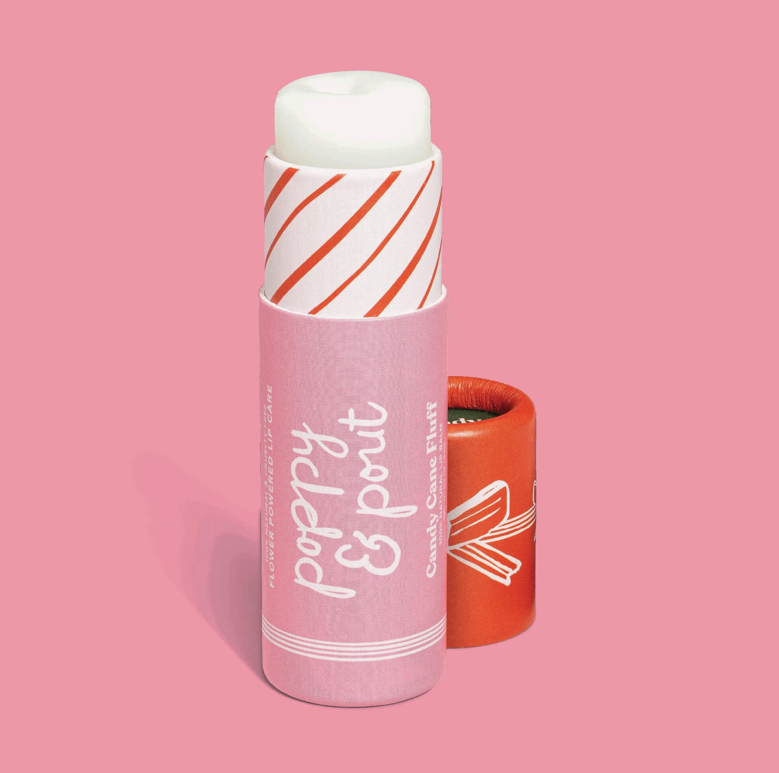 Candy Cane Fluff Lip Balm - Poppy & Pout