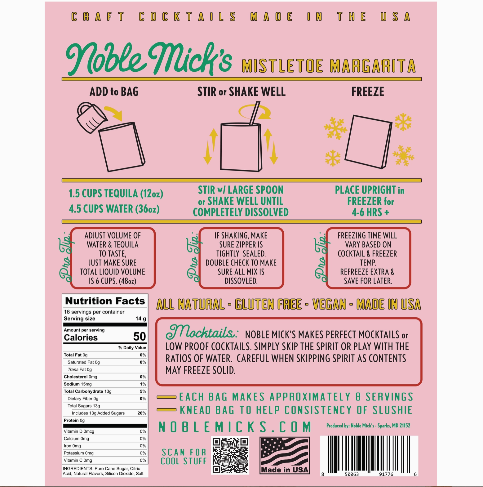 Cranberry Mistletoe Margarita Frozen Cocktail