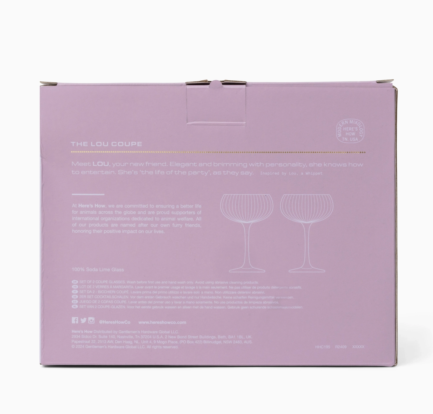 The Lou Coupe Glass - Lilac