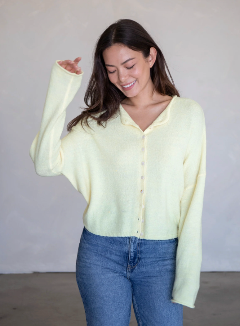 Butter Yellow Piper Cardigan