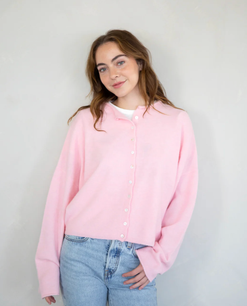 Baby Pink Piper Cardigan