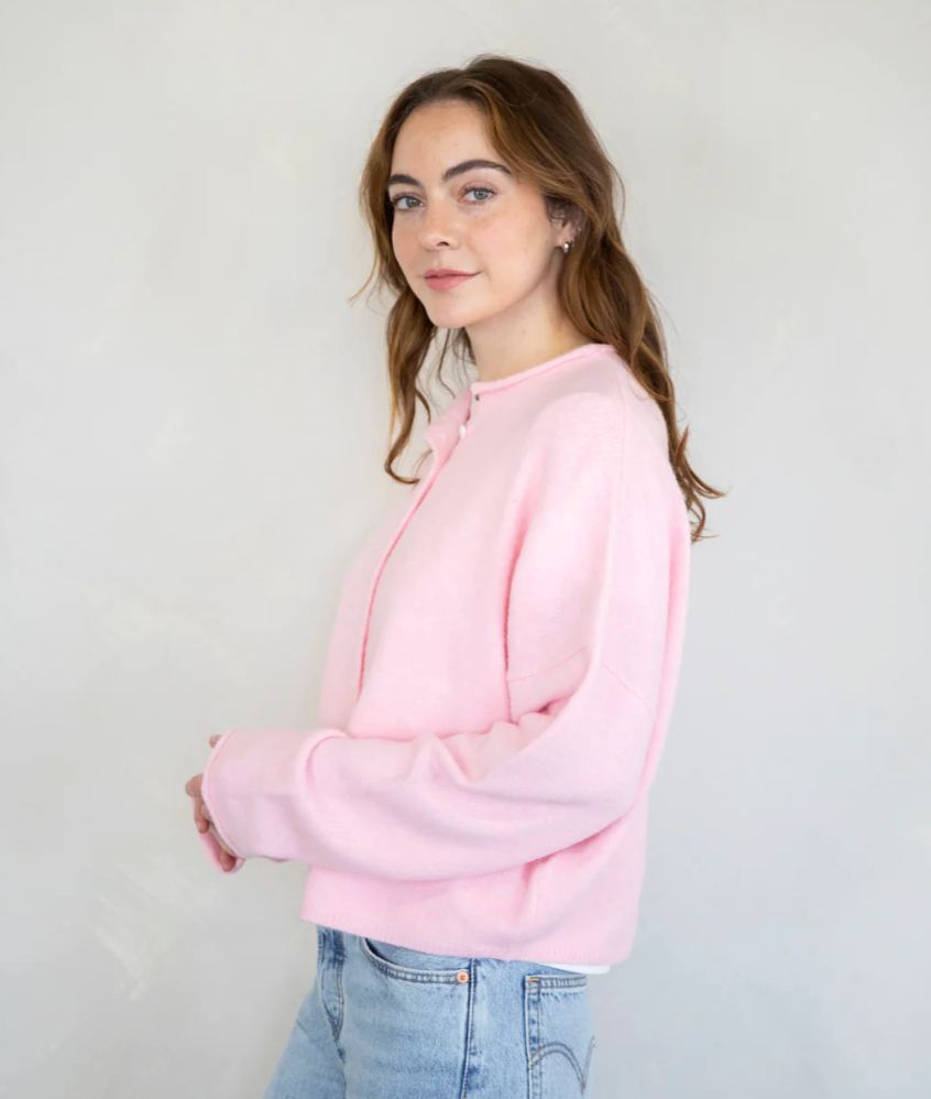 Baby Pink Piper Cardigan