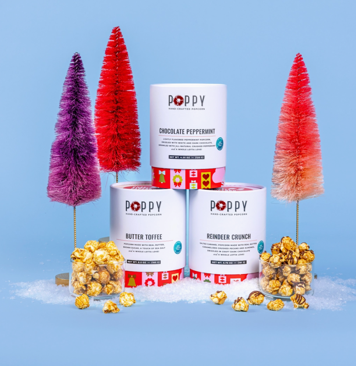 Holiday Cylinder Trio Popcorn