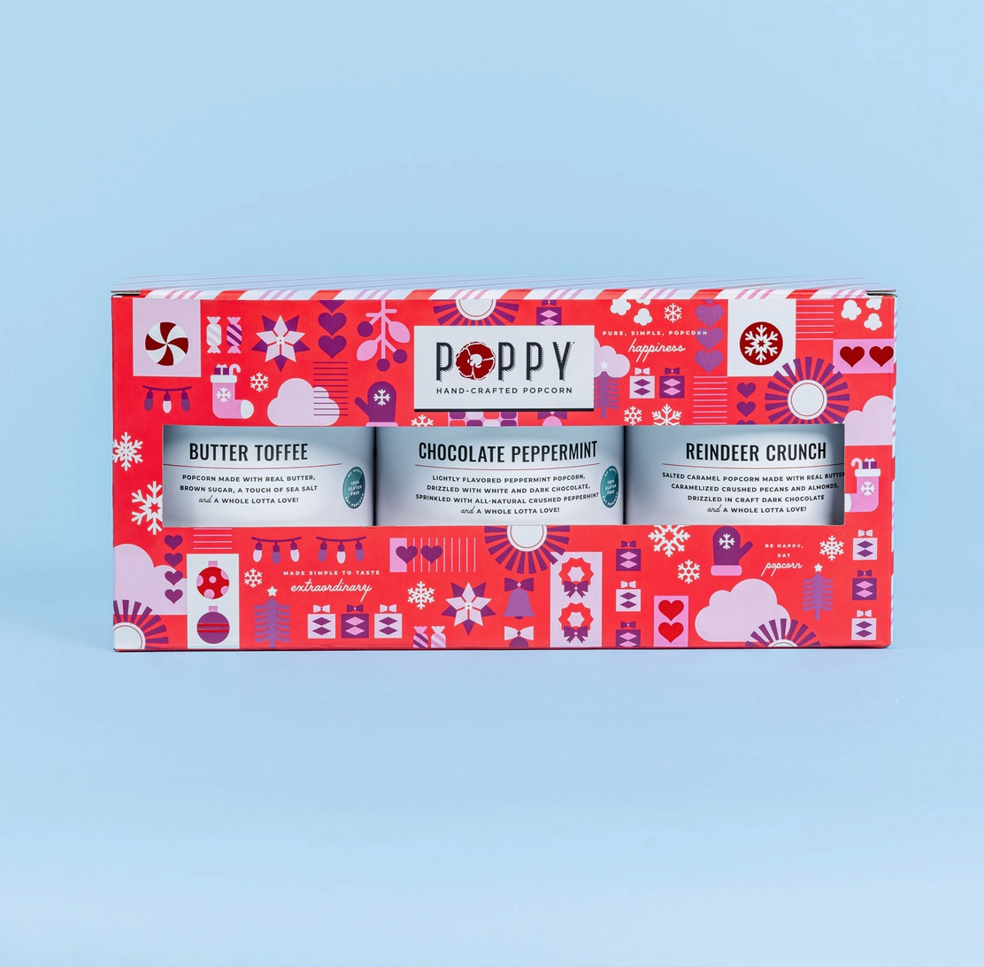 Holiday Cylinder Trio Popcorn