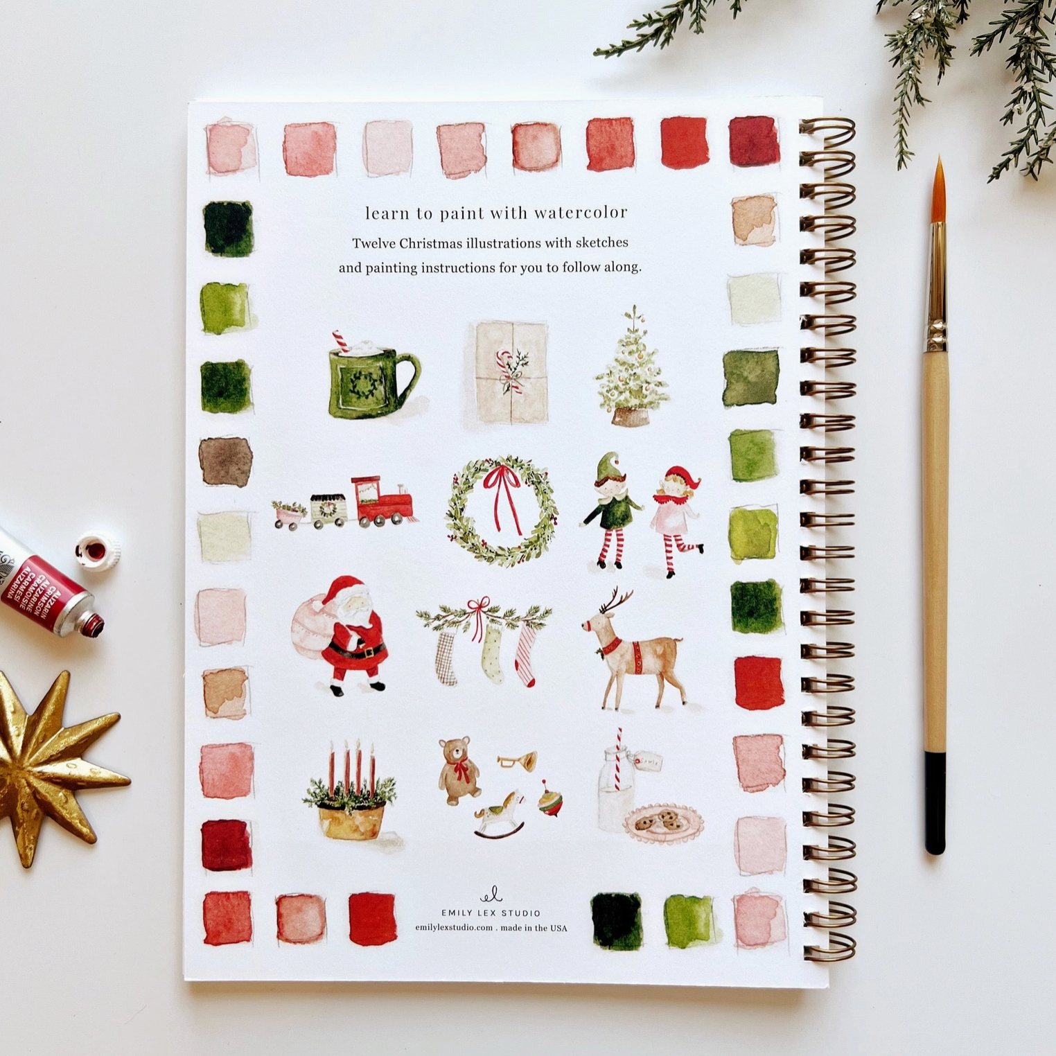Christmas Watercolor Notebook
