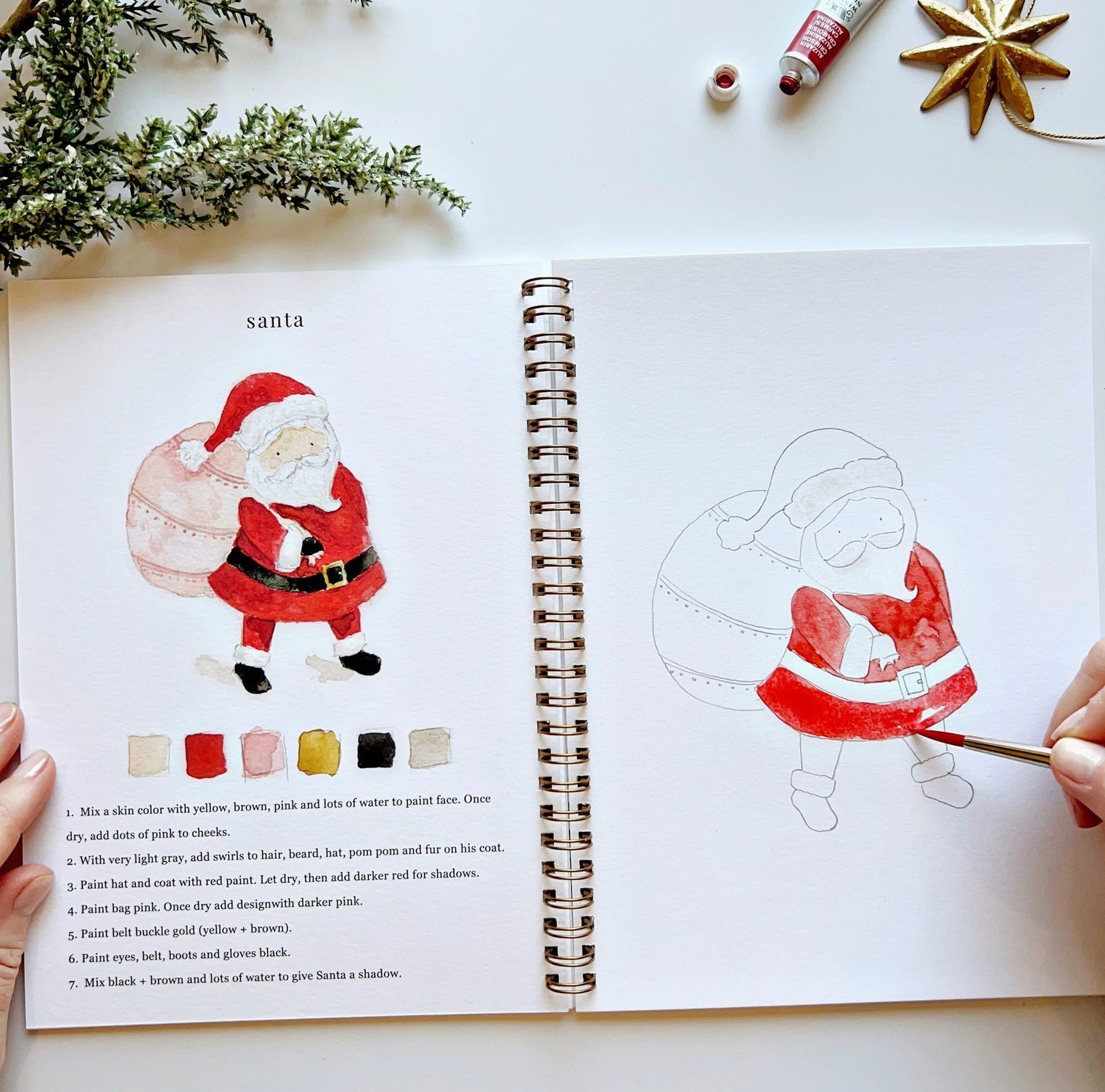 Christmas Watercolor Notebook