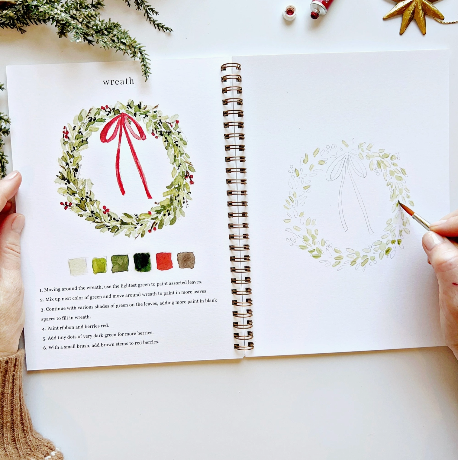 Christmas Watercolor Notebook