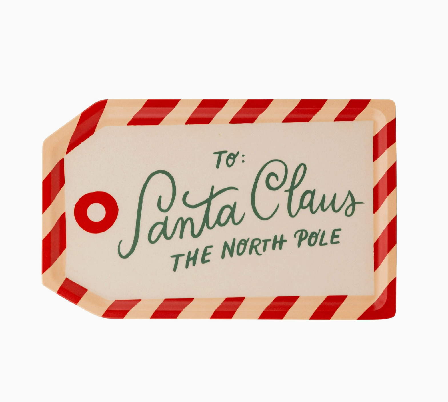 Santa Tag Bamboo Tray