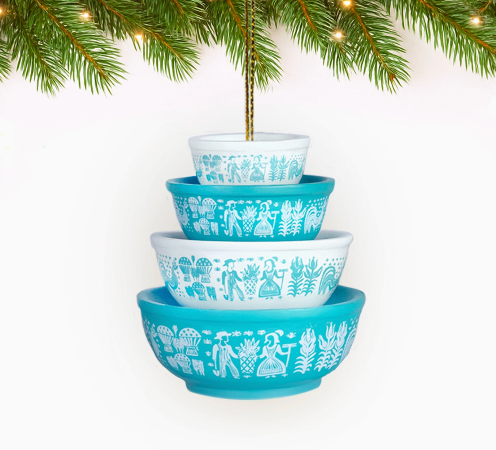 Mini Pyrex-Inspired Bowl Ornament - Butterprint