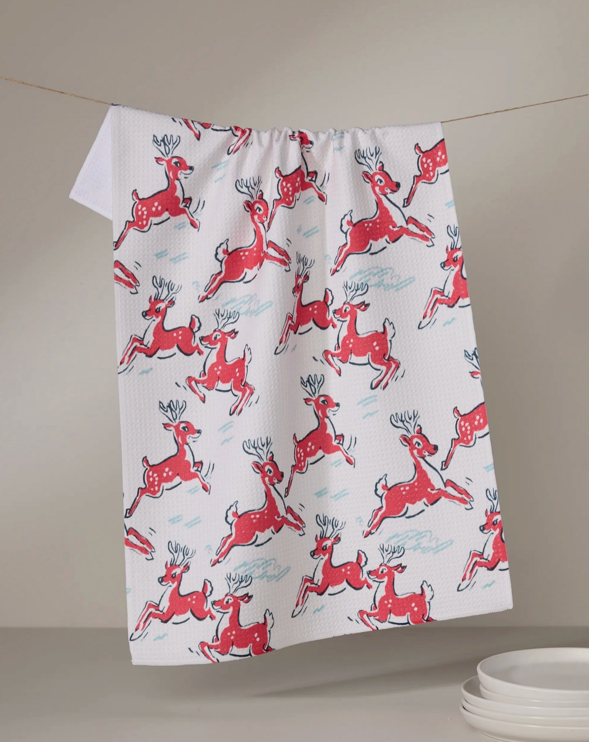 Prancing Reindeer Towel