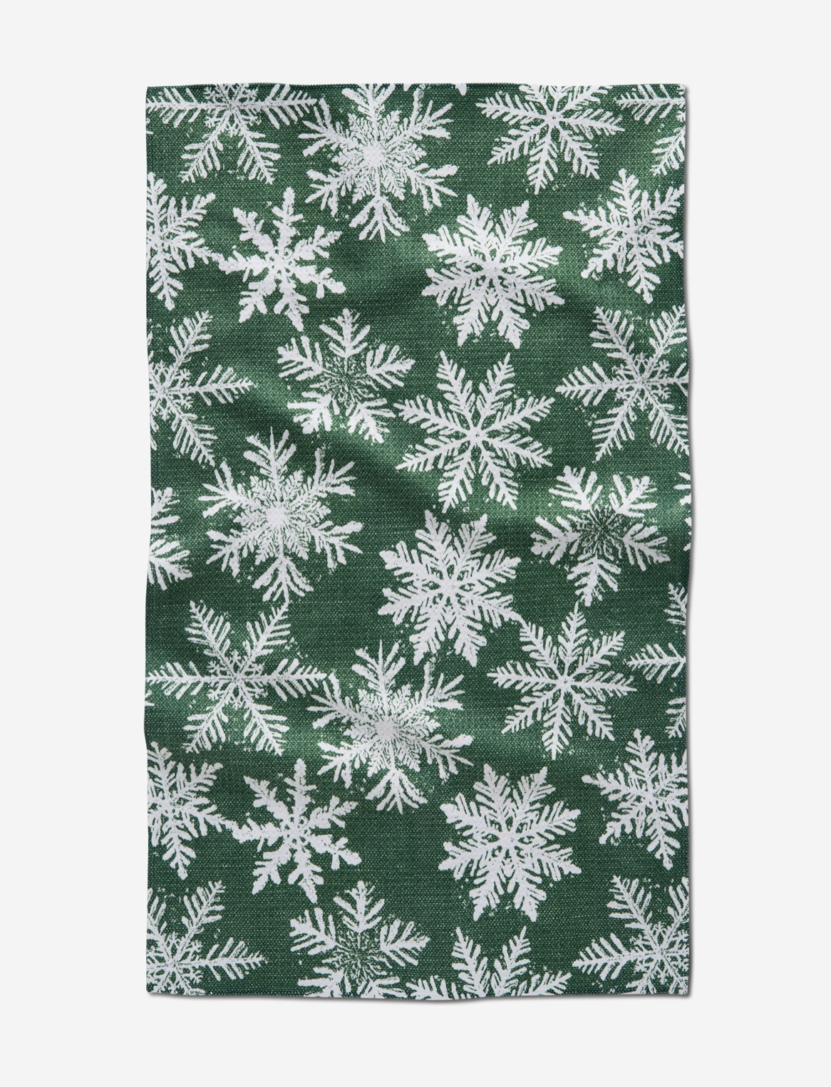 Snowy Days Green Towel