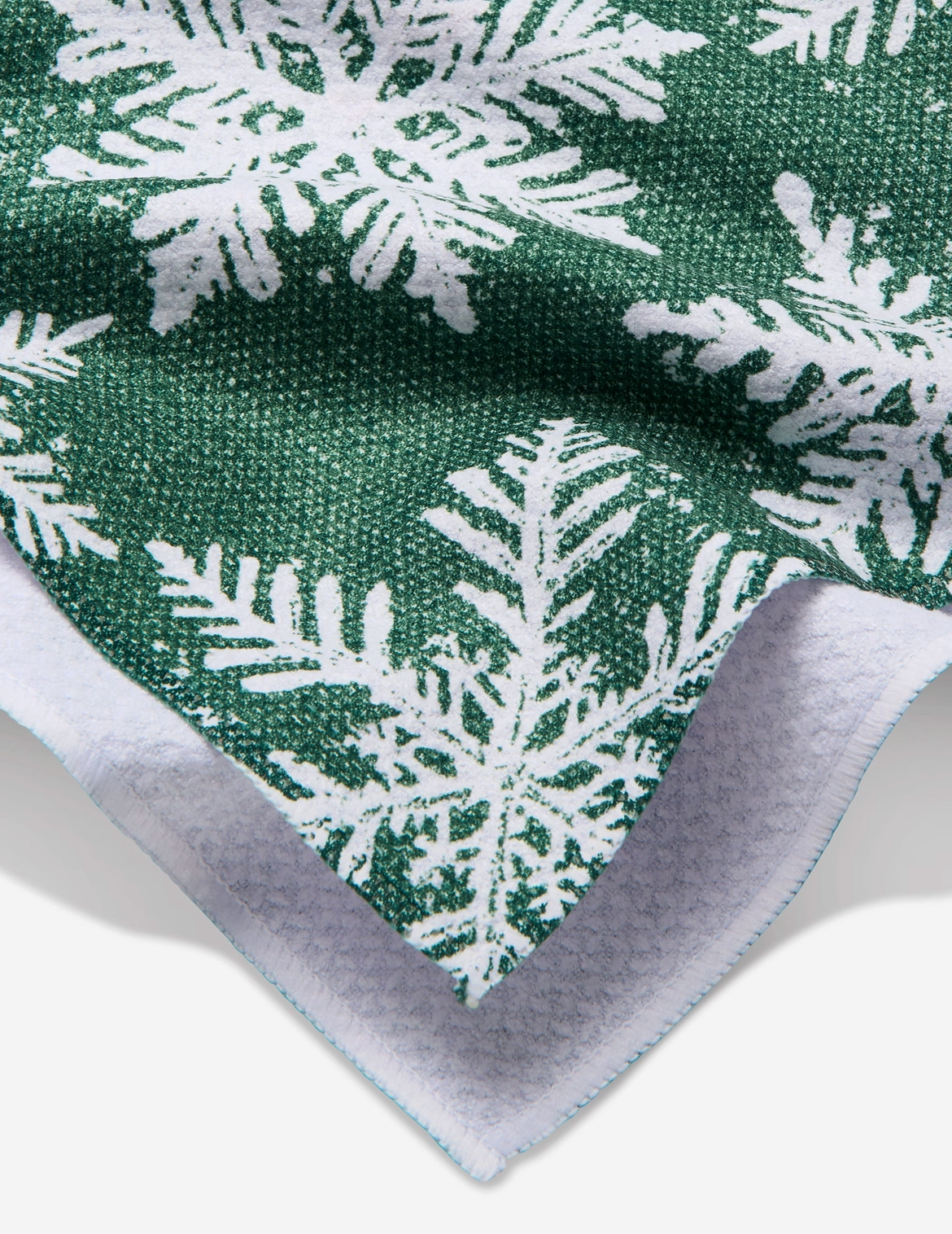 Snowy Days Green Towel