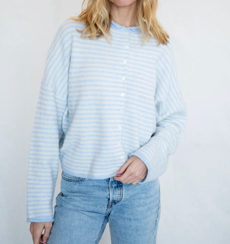 Blue Stripe Piper Cardigan