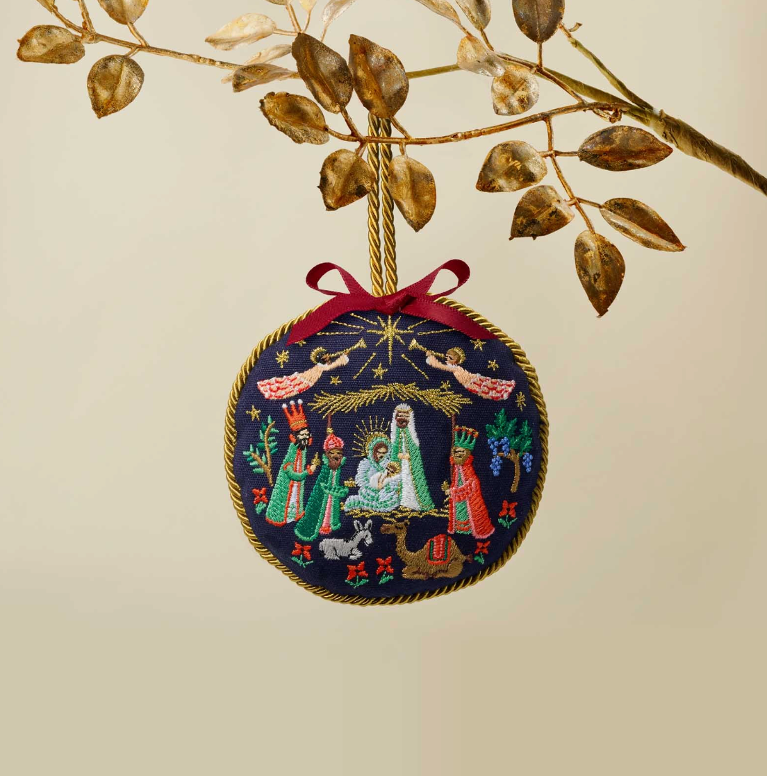 Nativity Embroidered Ornament