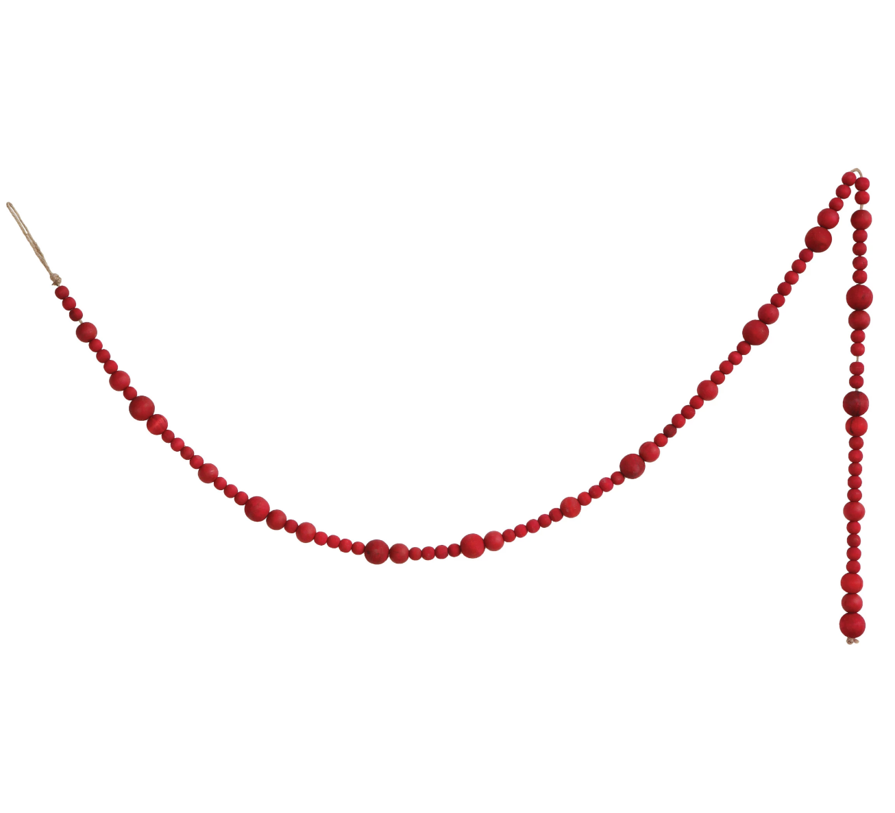 Red Wood Bead Garland