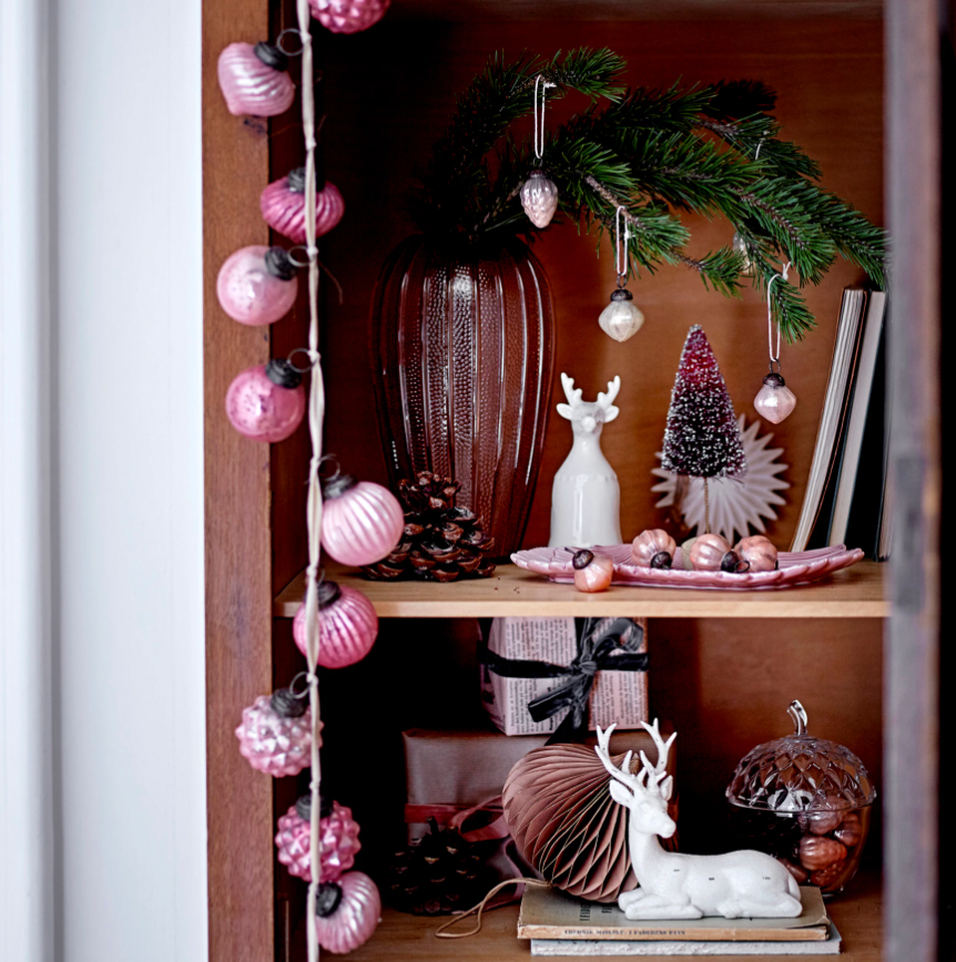 Embossed Mercury Glass Ornament Garland