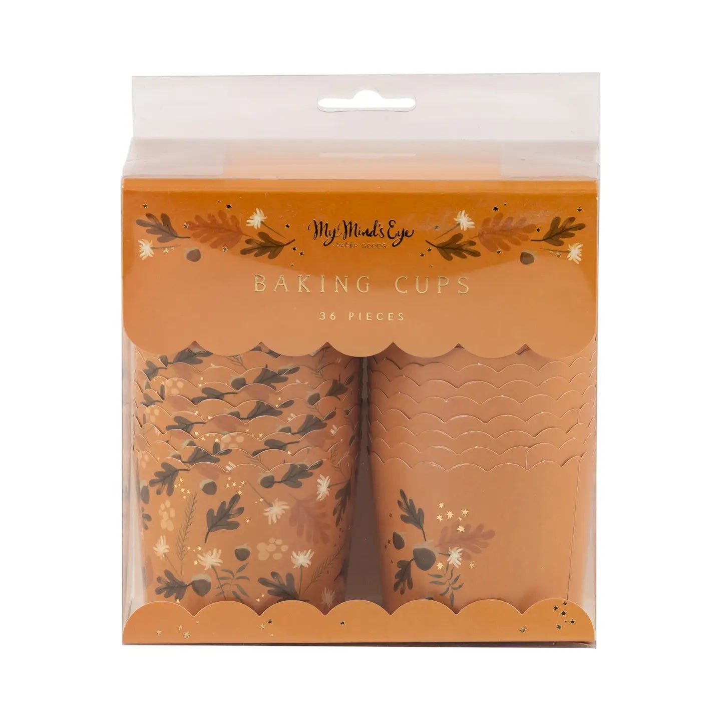 Gold Foil Acorn Baking Cups