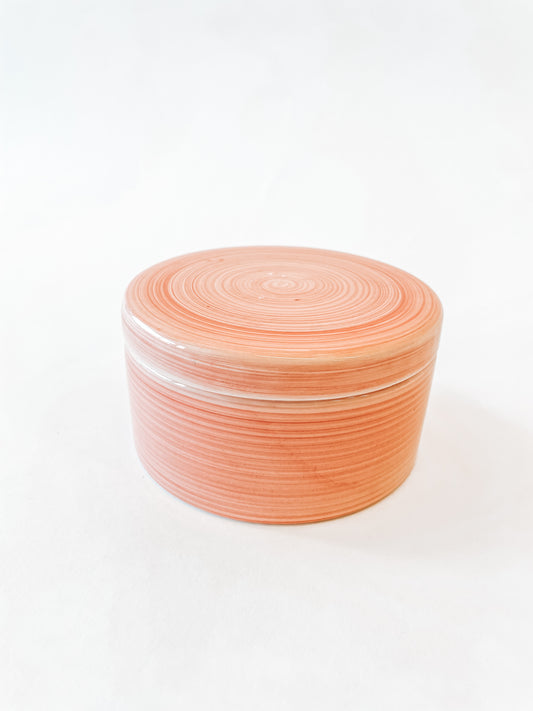 Pink Hand-painted Round Canister