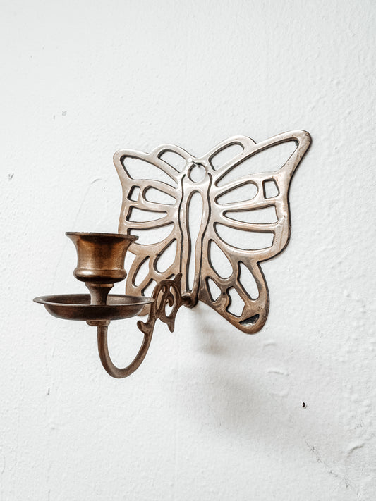 Vintage Butterfly Taper Candle Holder