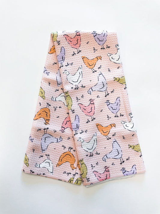 Spring Chickens Towel
