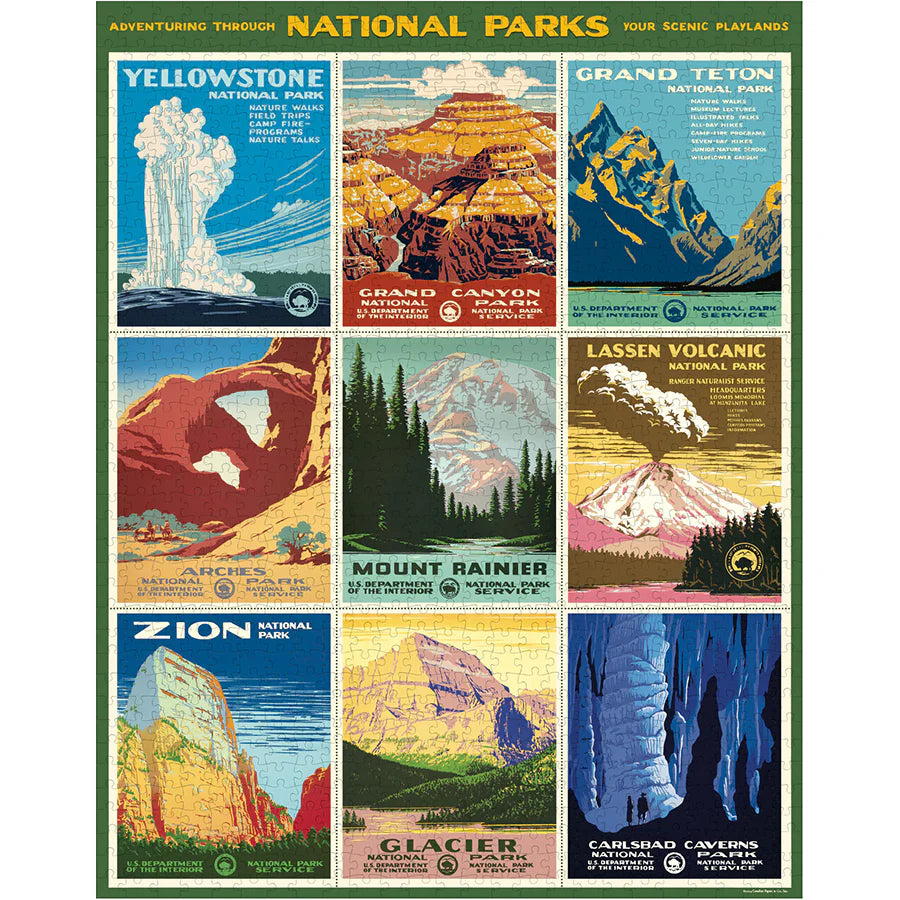 National Parks Posters | 1,000 Piece Jigsaw Puzzle