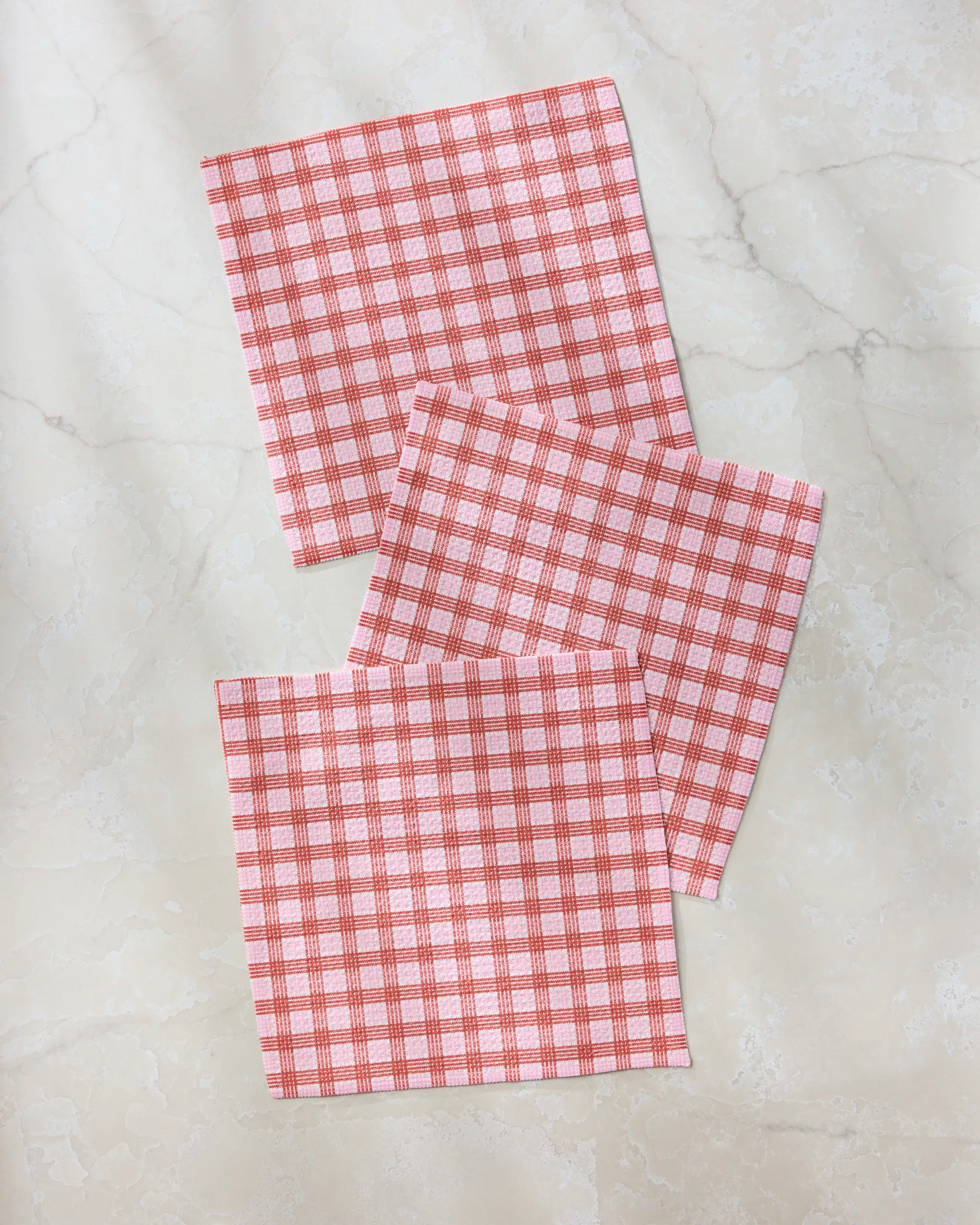 Cupids Plaid Dishcloth Set