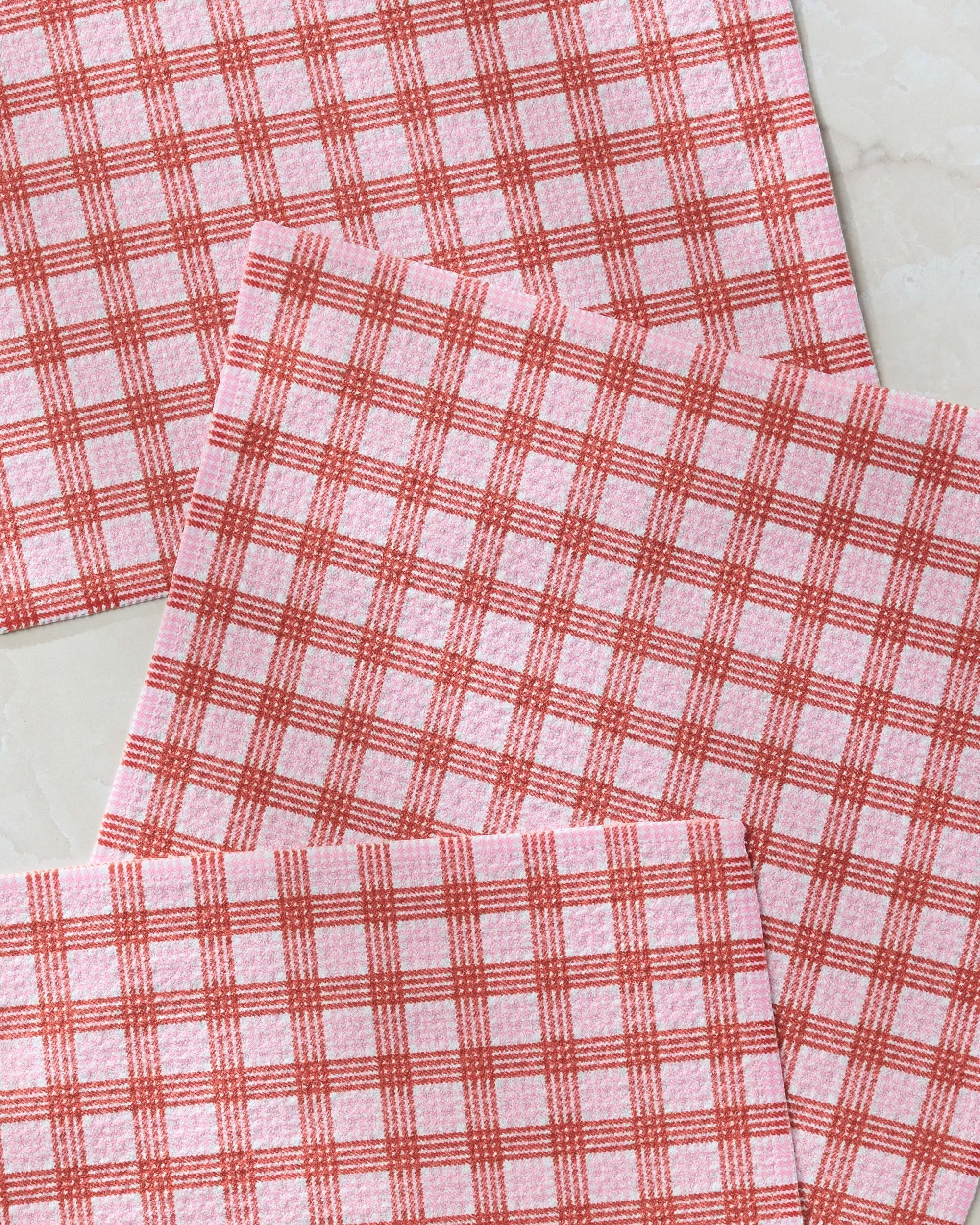 Cupids Plaid Dishcloth Set