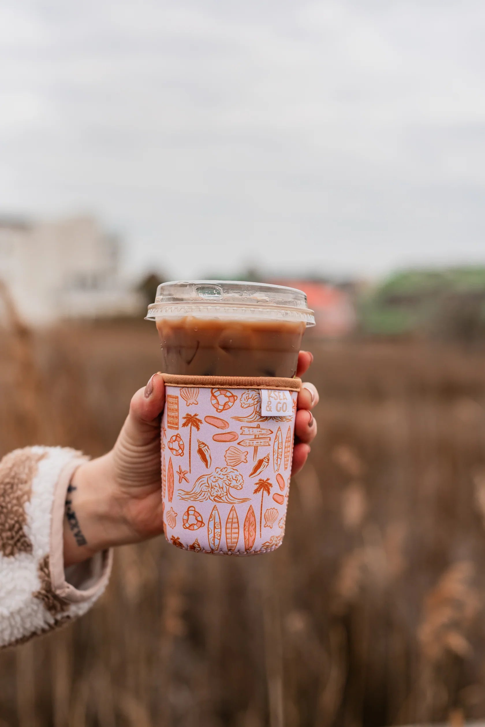 Coastal Sunset Iced Coffee Drink Sleeve