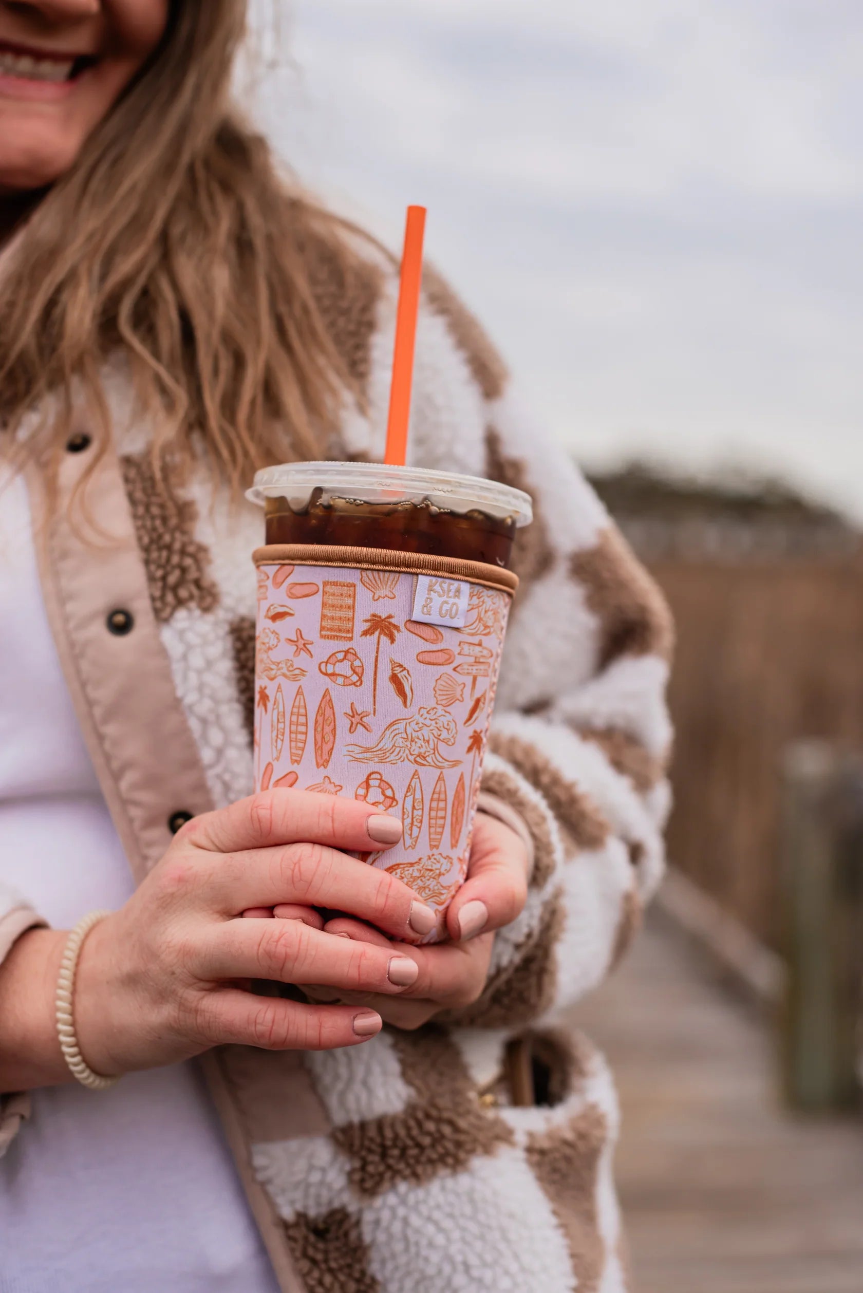 Coastal Sunset Iced Coffee Drink Sleeve