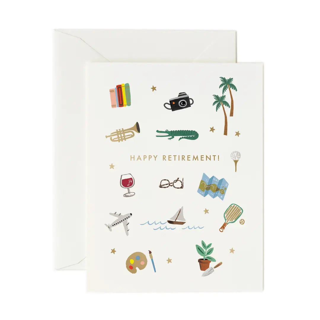 Happy Retirement Gold Foil Card
