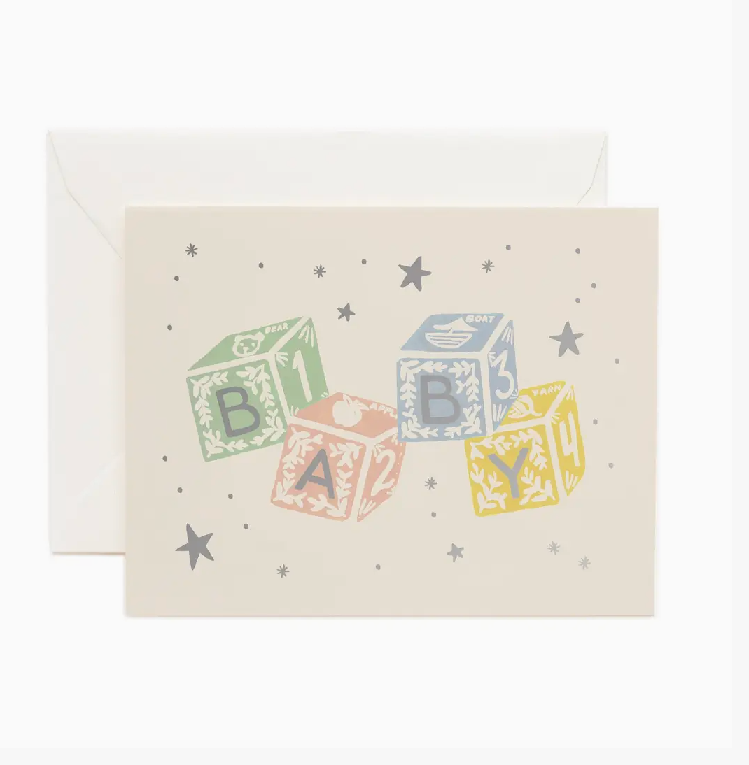 Classic Baby Blocks Card