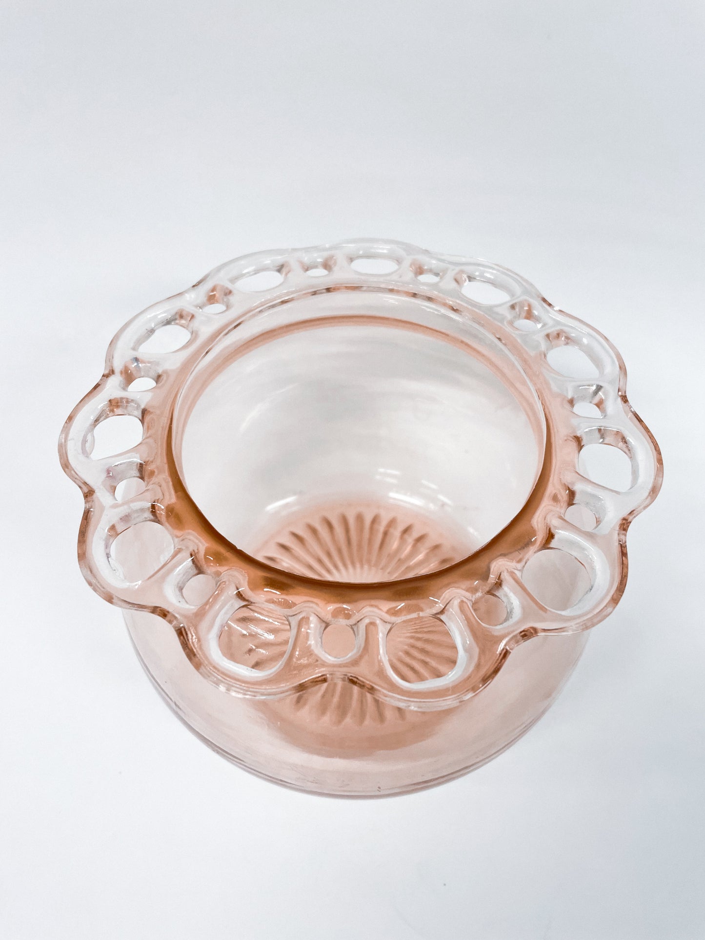 Vintage Pink Glass Jar