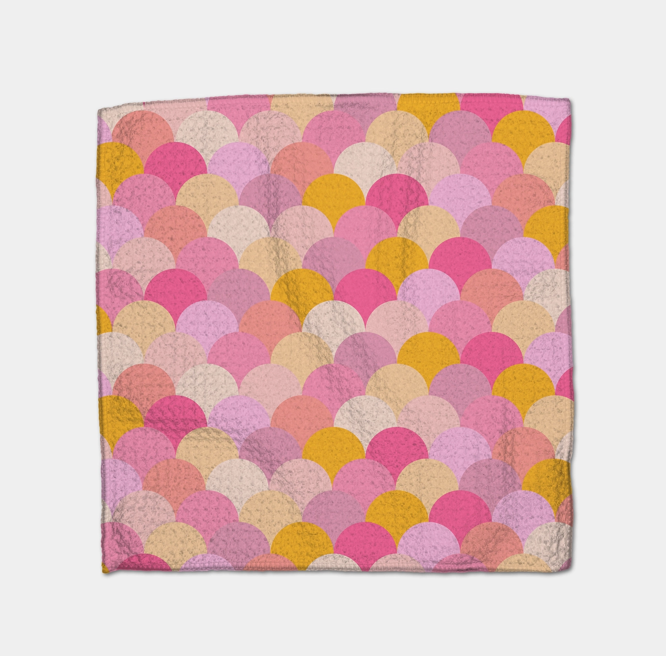 Pink Scalloped Dishcloth Set