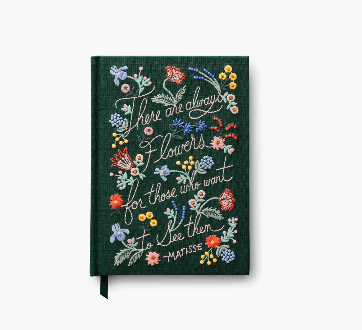 There Are Always Flowers Embroidered Journal