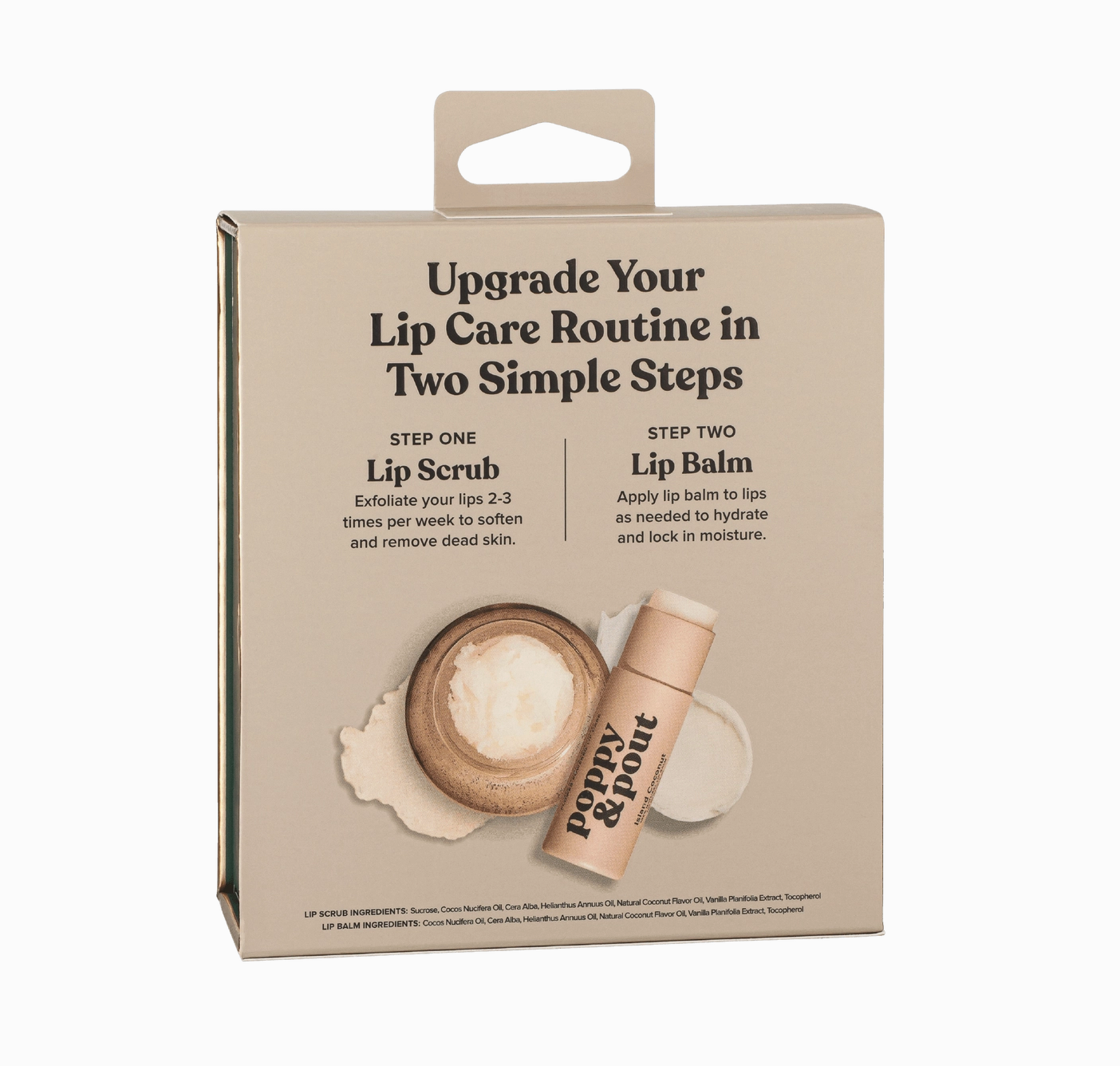 Lip Care Poppy & Pout Duo - Island Coconut