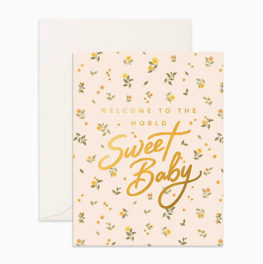 Welcome Sweet Baby Greeting Card