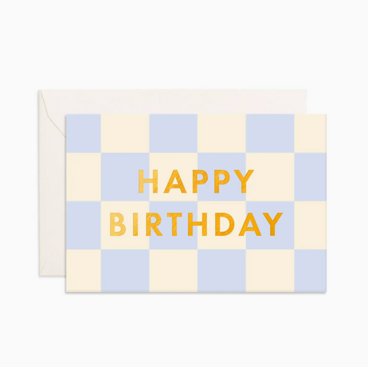 Birthday Checker Mini Greeting Card