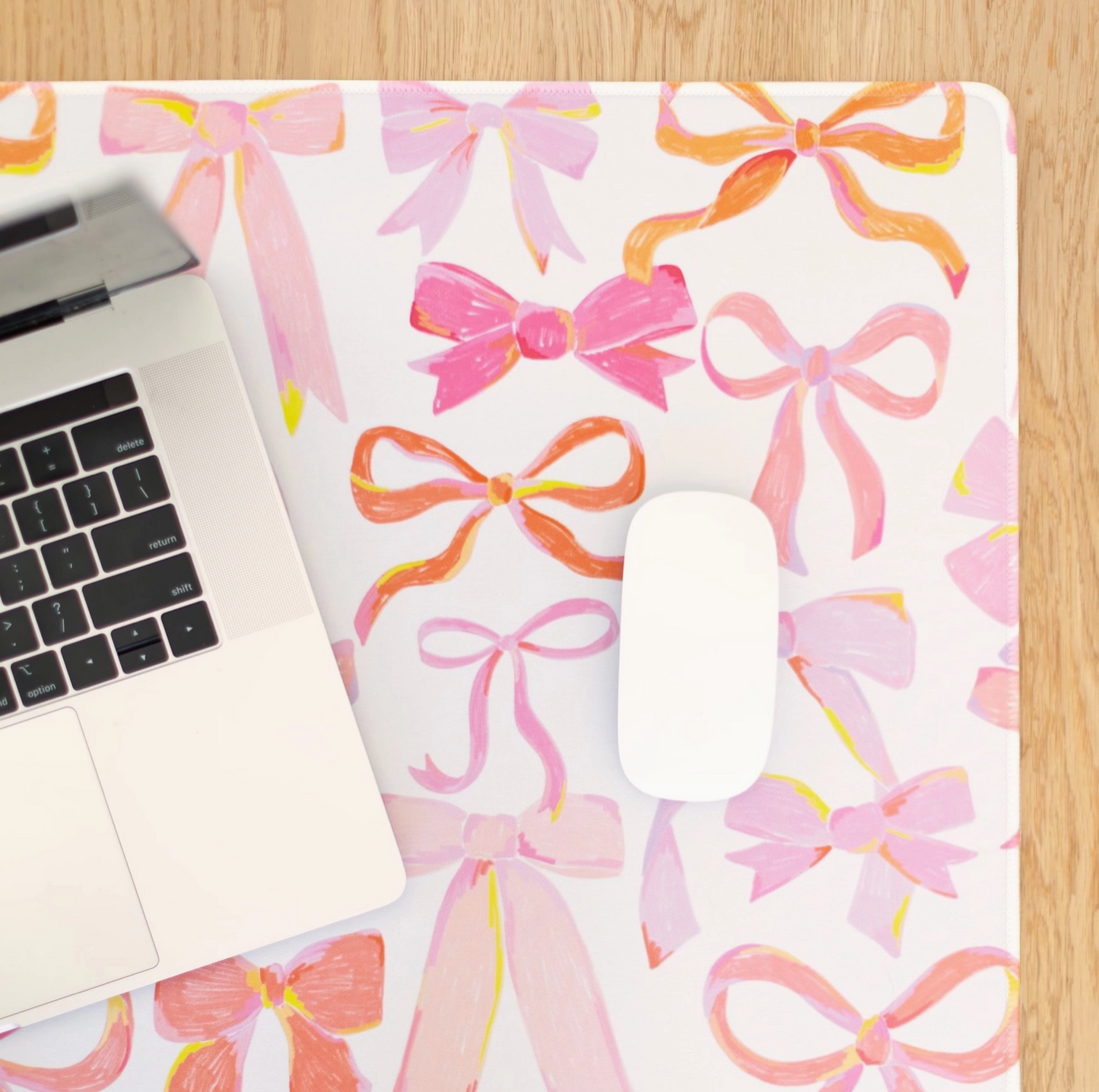 Pink Bows Desk Pad