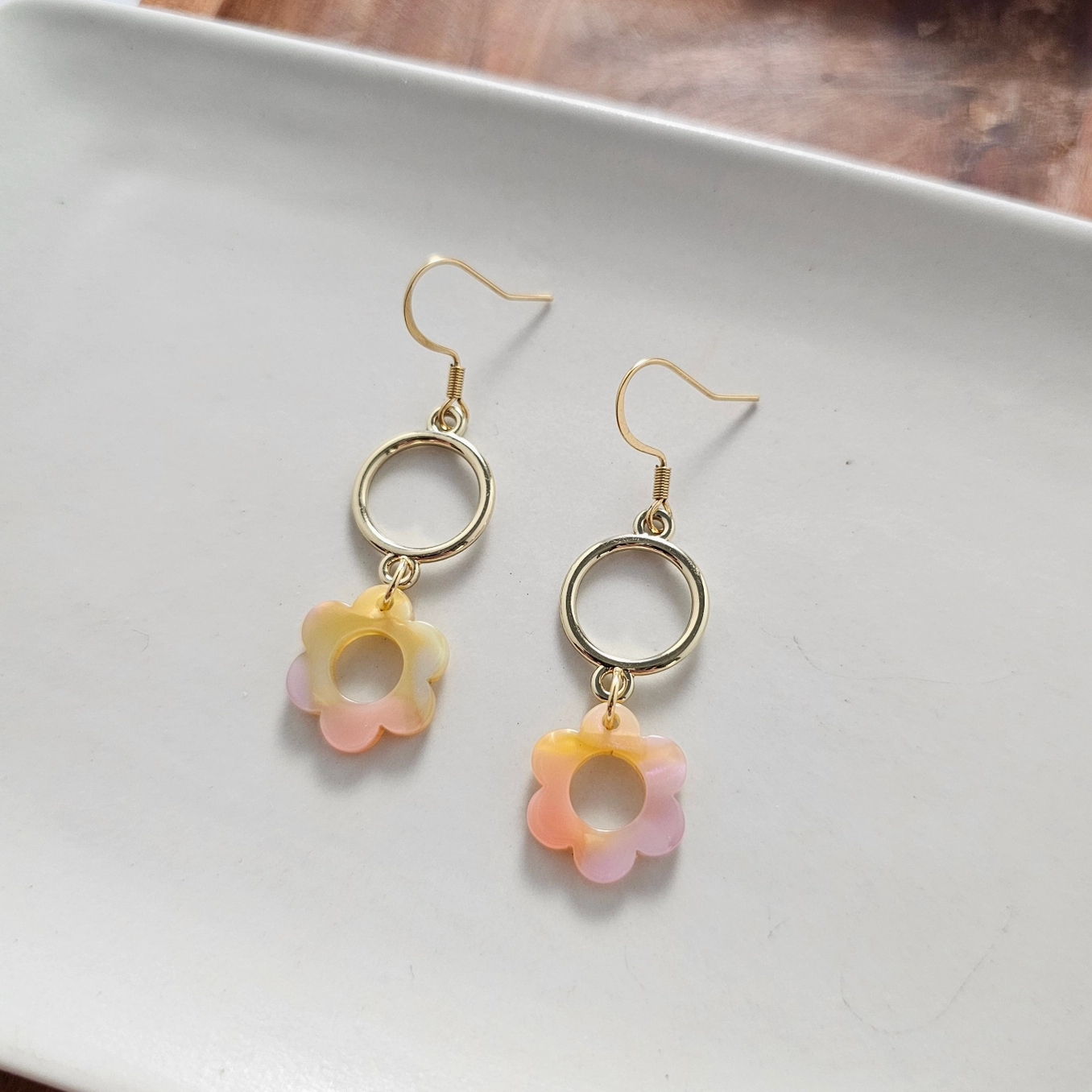 Rainbow Poppy Earrings