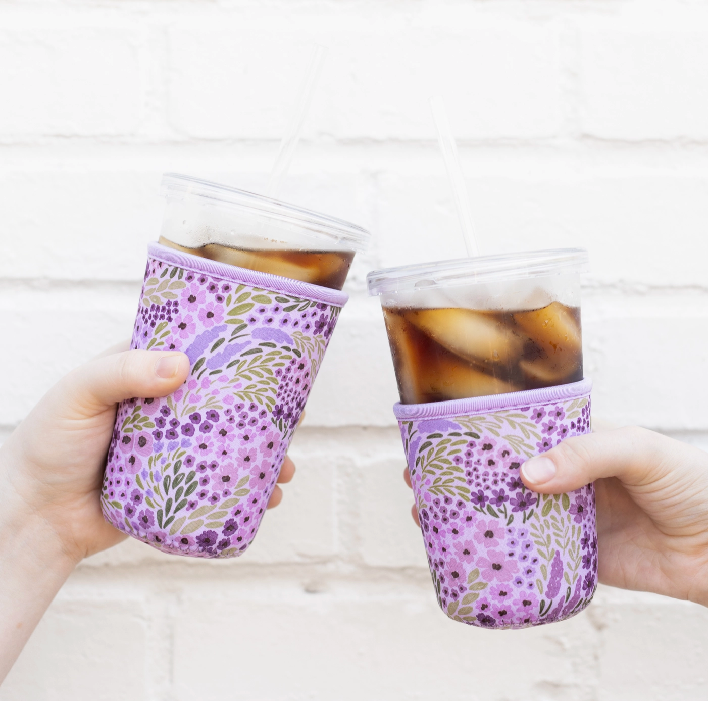 Lilac Floral Drink Sleeve